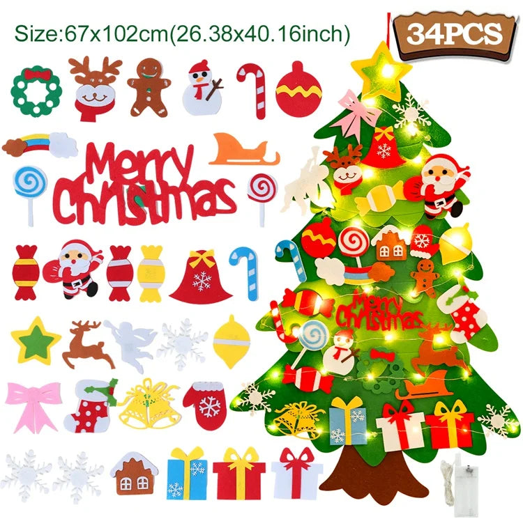 DIY Felt Christmas Tree Decoration Set