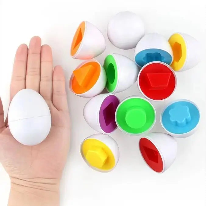 Colour and Shape Matching Eggs, Set of 12