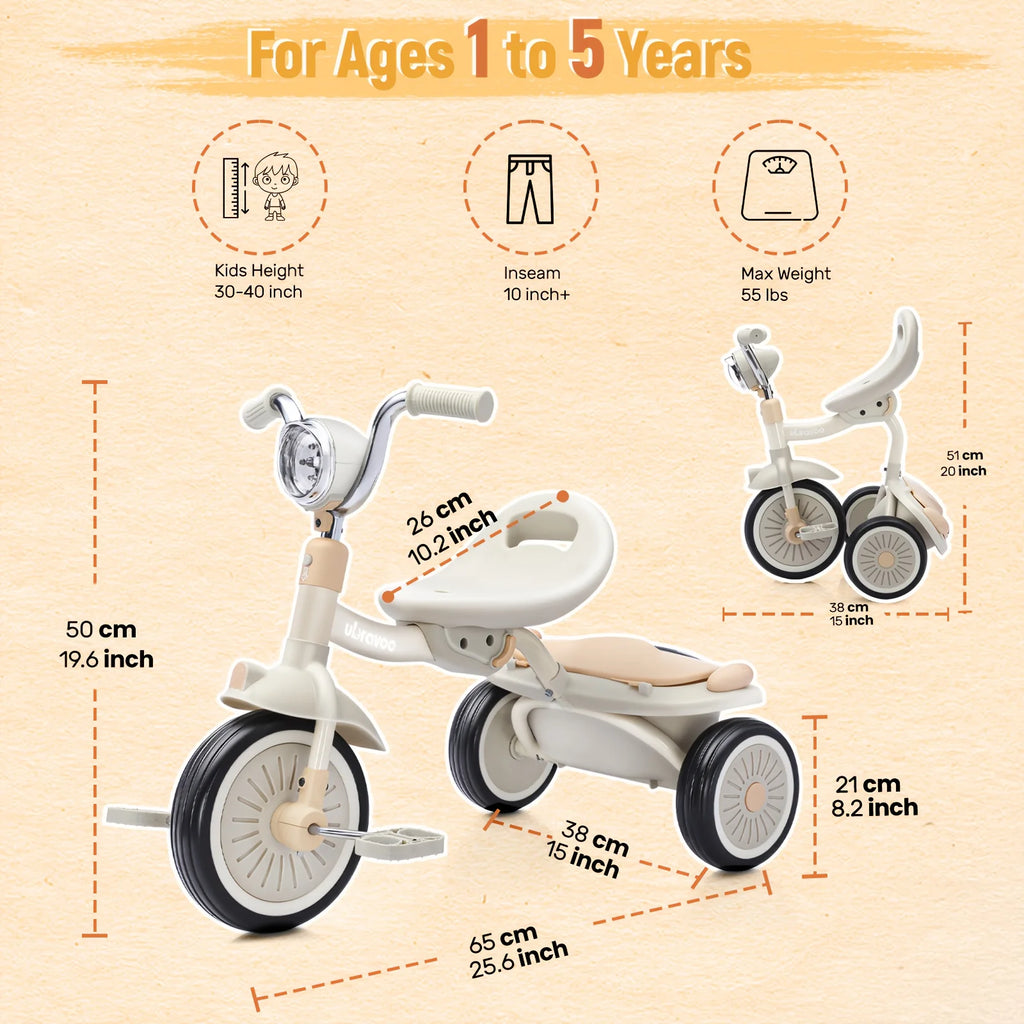 4-in-1 Kids' Tricycle & Balance Bike