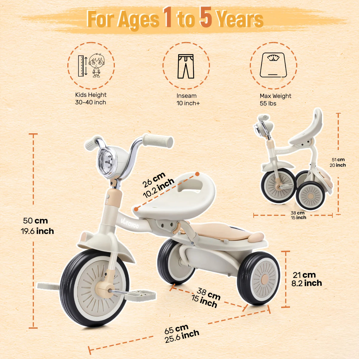 4-in-1 Kids' Tricycle & Balance Bike