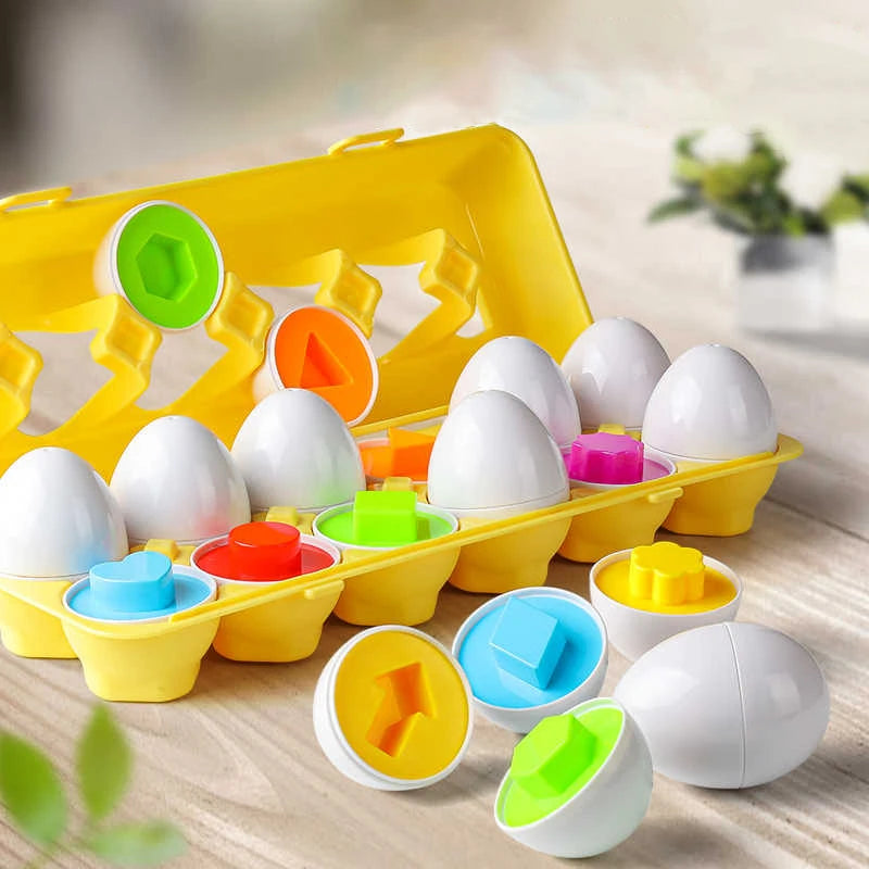 Colour and Shape Matching Eggs, Set of 12