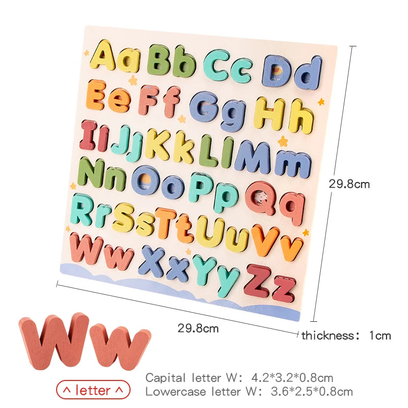 Wooden Alphabet Puzzle – Uppercase & Lowercase