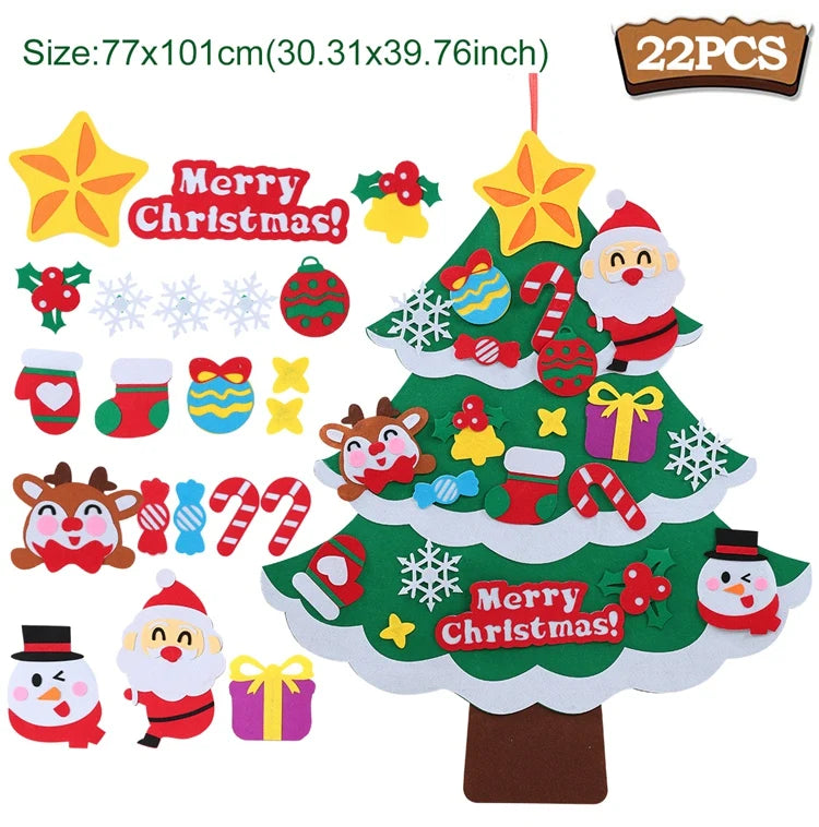 DIY Felt Christmas Tree Decoration Set