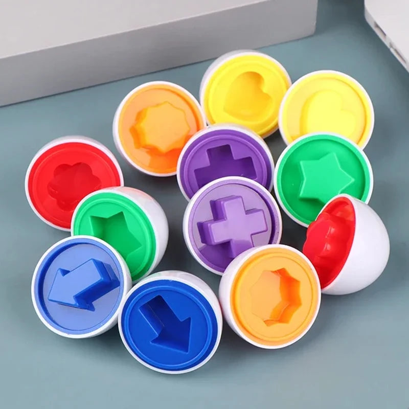 Colour and Shape Matching Eggs, Set of 12