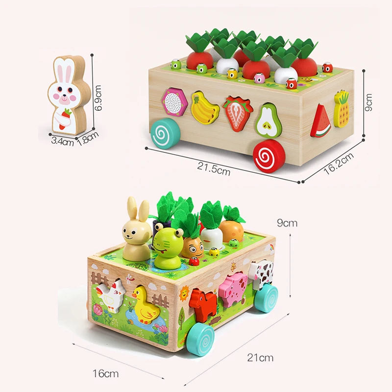 Wooden Farm Harvest Activity Cart — Pivoli Toys — product image 3