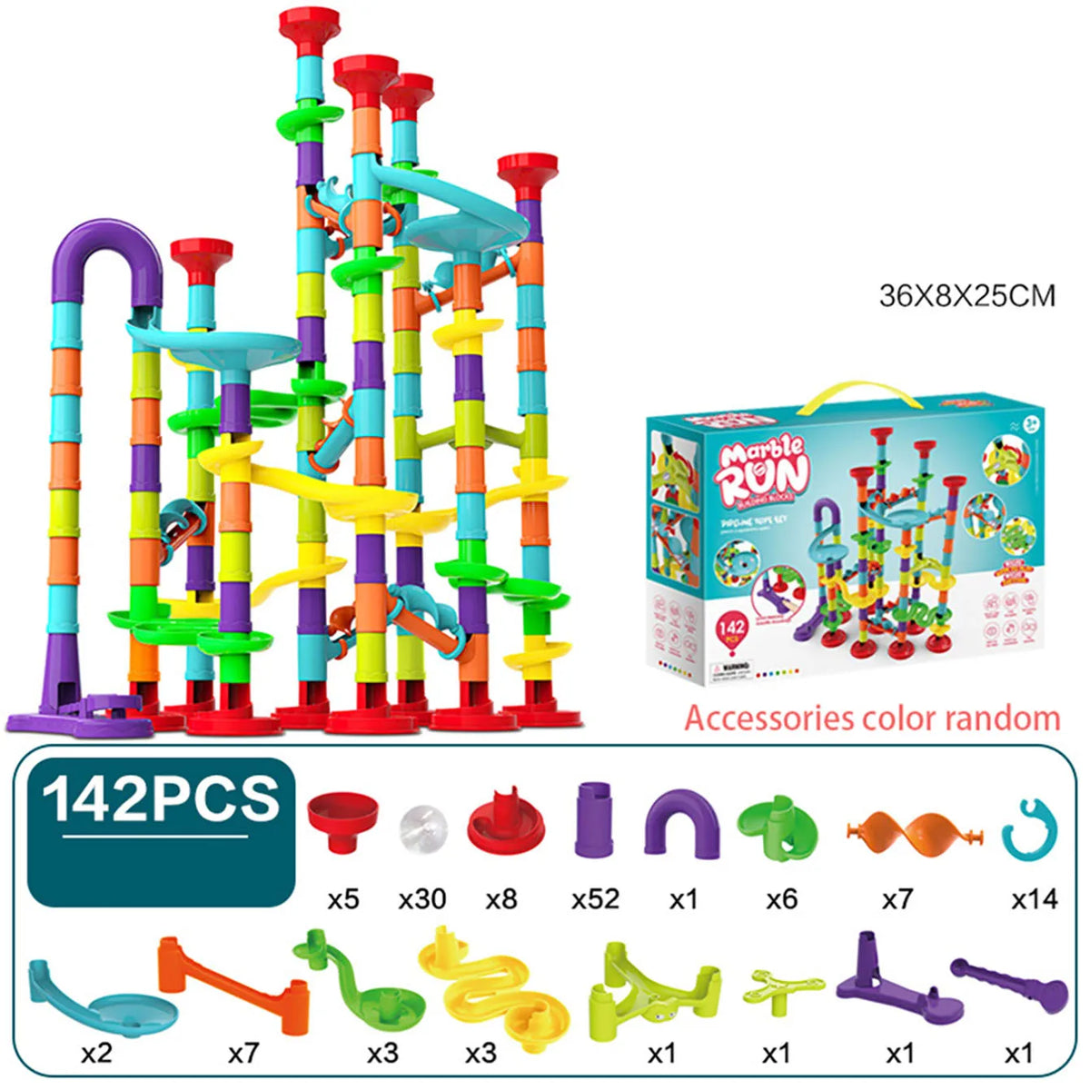 142-Piece Marble Run Building Set — Pivoli Toys — product image 8