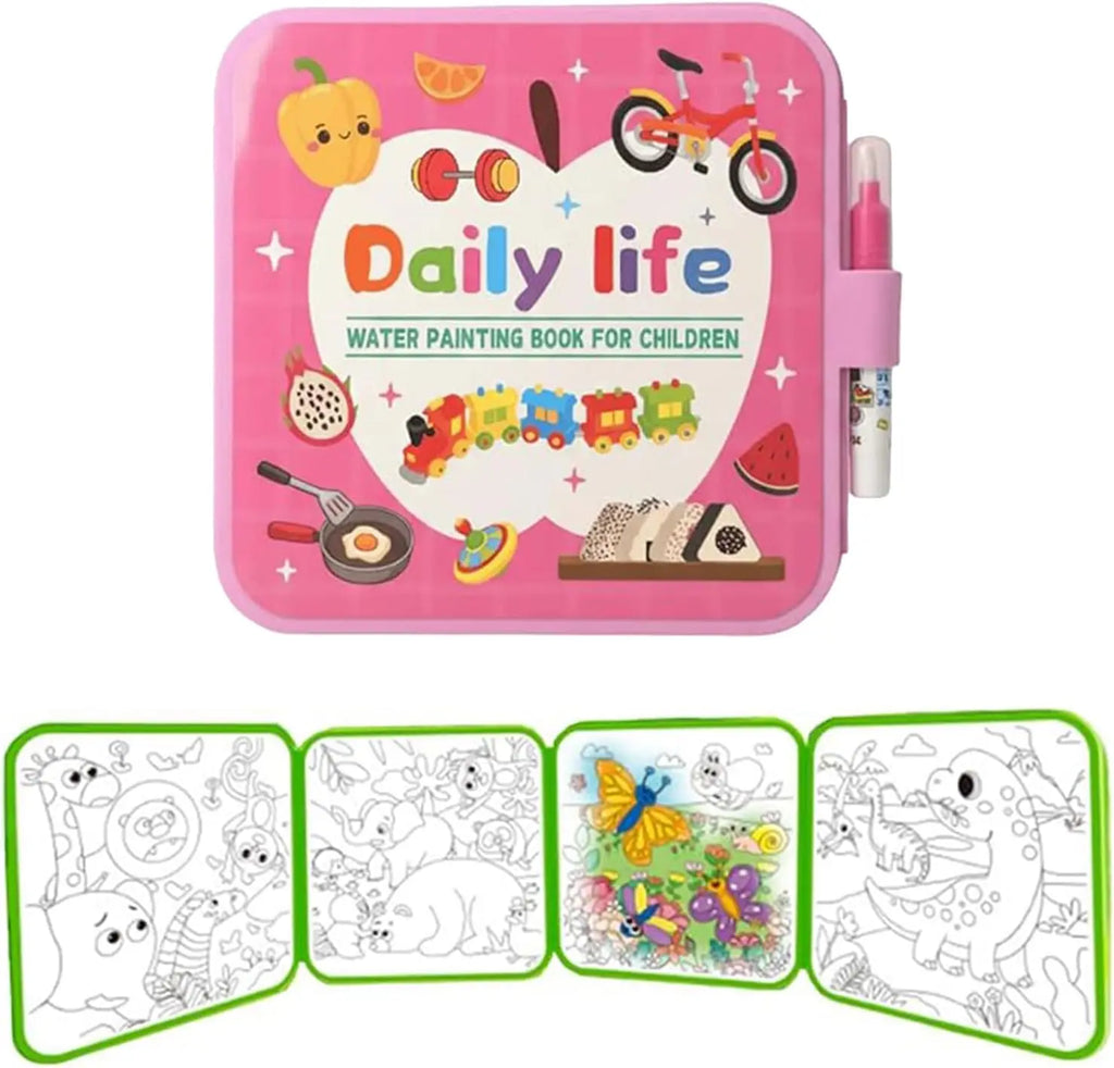 Reusable Water Colouring Book with Pen