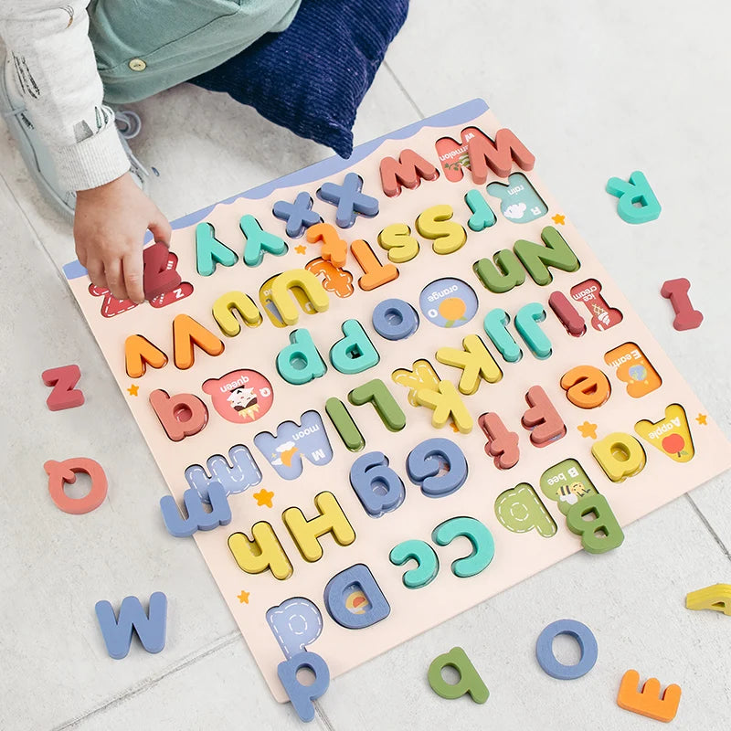 Wooden Alphabet Puzzle – Uppercase & Lowercase