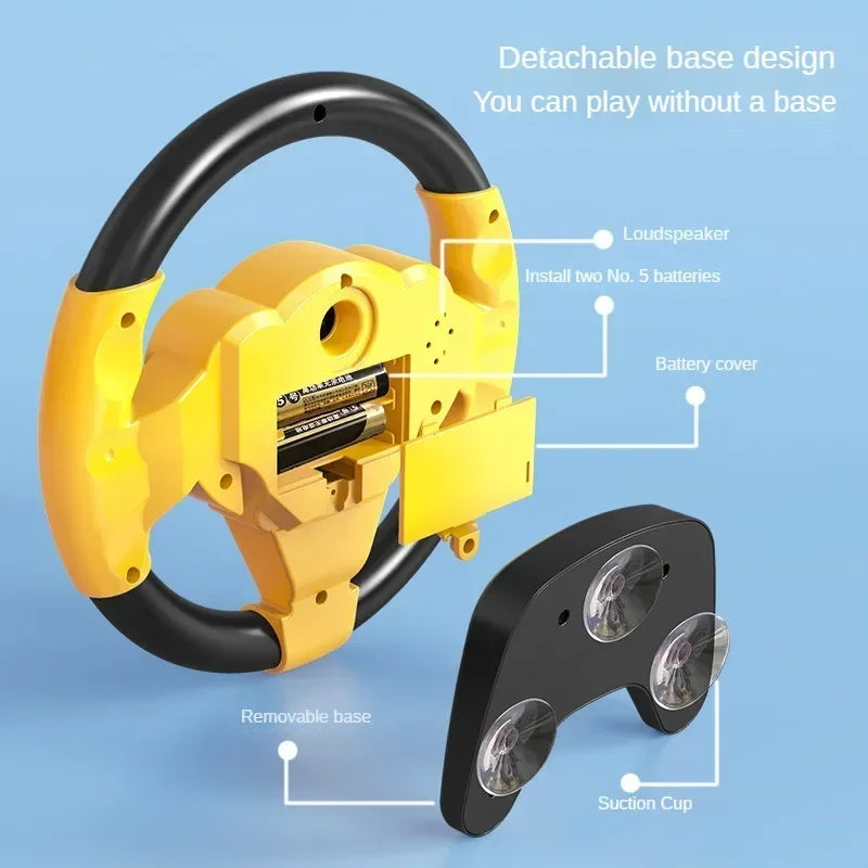 Musical Steering Wheel Toy with Lights