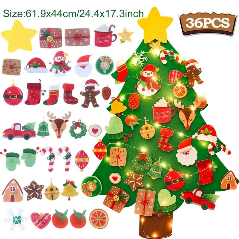 DIY Felt Christmas Tree Decoration Set