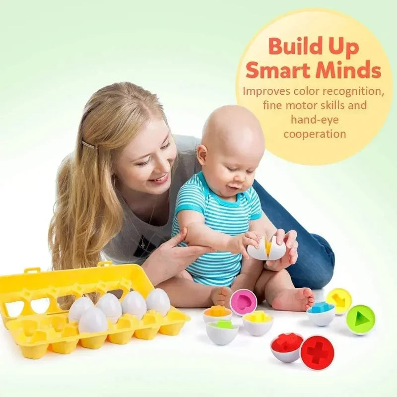 Colour and Shape Matching Eggs, Set of 12