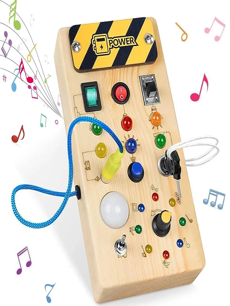 Light-Up Wooden Switch Board — Pivoli Toys