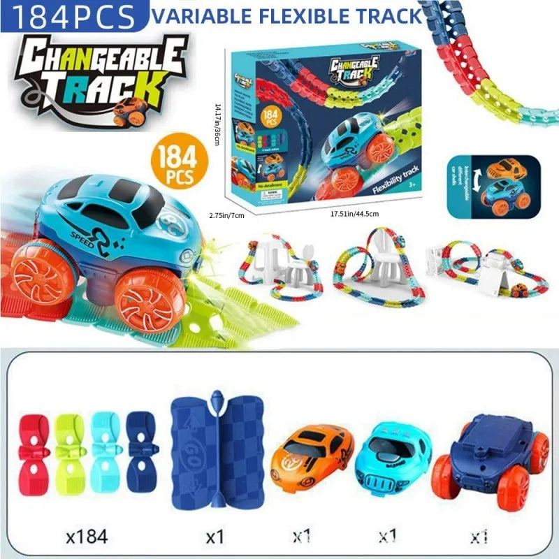 Flexible Loop Racing Track — 184-Piece Set — Pivoli Toys — product image 8