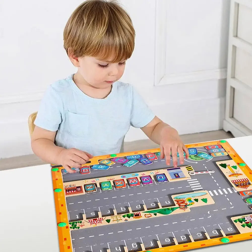 Magnetic Alphabet Parking Maze — Pivoli Toys — product image 2