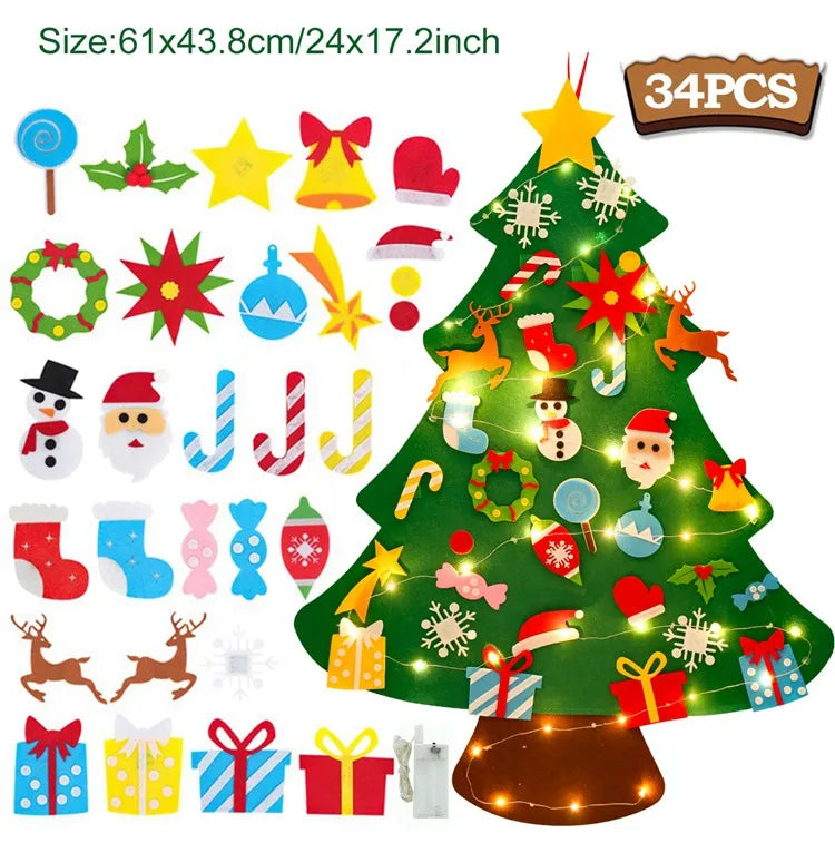 DIY Felt Christmas Tree Decoration Set