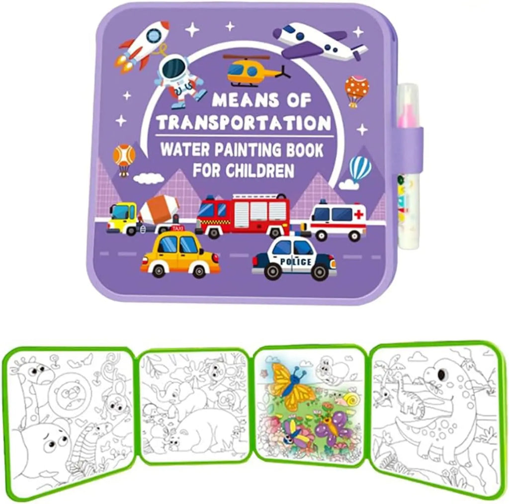 Reusable Water Colouring Book with Pen