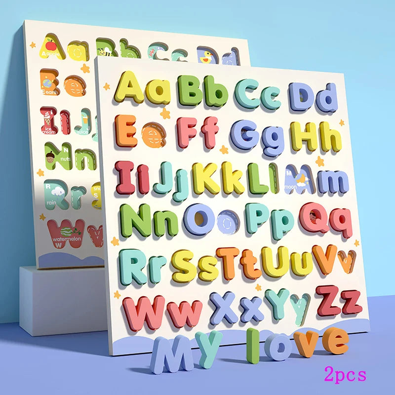 Wooden Alphabet Puzzle – Uppercase & Lowercase