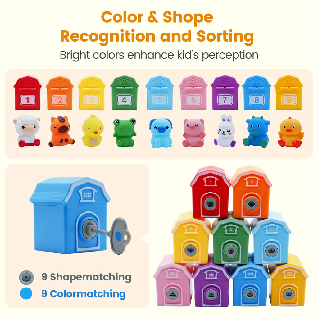 Farm Train Sorting & Locking Set — Pivoli Toys — product image 3