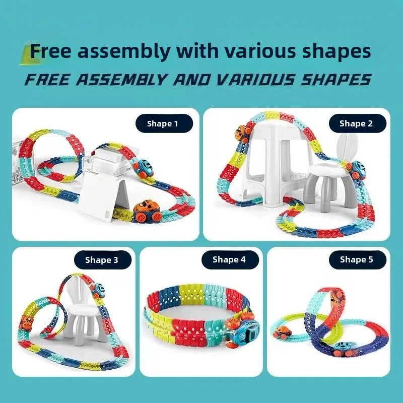 Flexible Loop Racing Track — 184-Piece Set — Pivoli Toys — product image 5