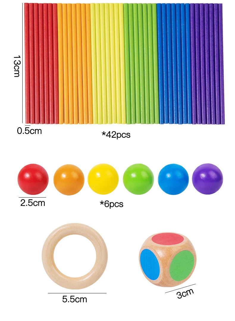 Wooden Tumble Tower & Balance Sticks Game — Pivoli Toys — product image 3