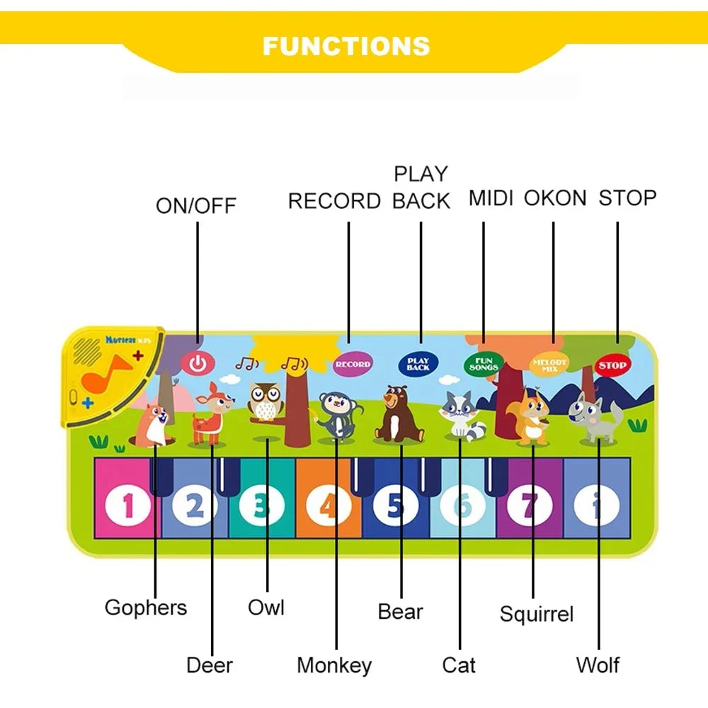Musical Piano Play Mat — Pivoli Toys — product image 5