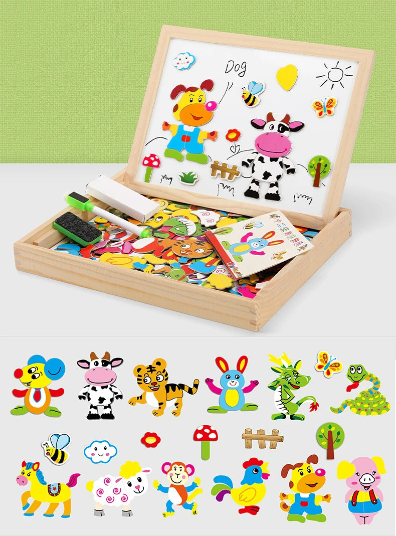 Wooden Magnetic Drawing & Puzzle Box — Pivoli Toys — product image 4