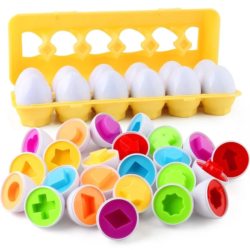 Colour and Shape Matching Eggs, Set of 12
