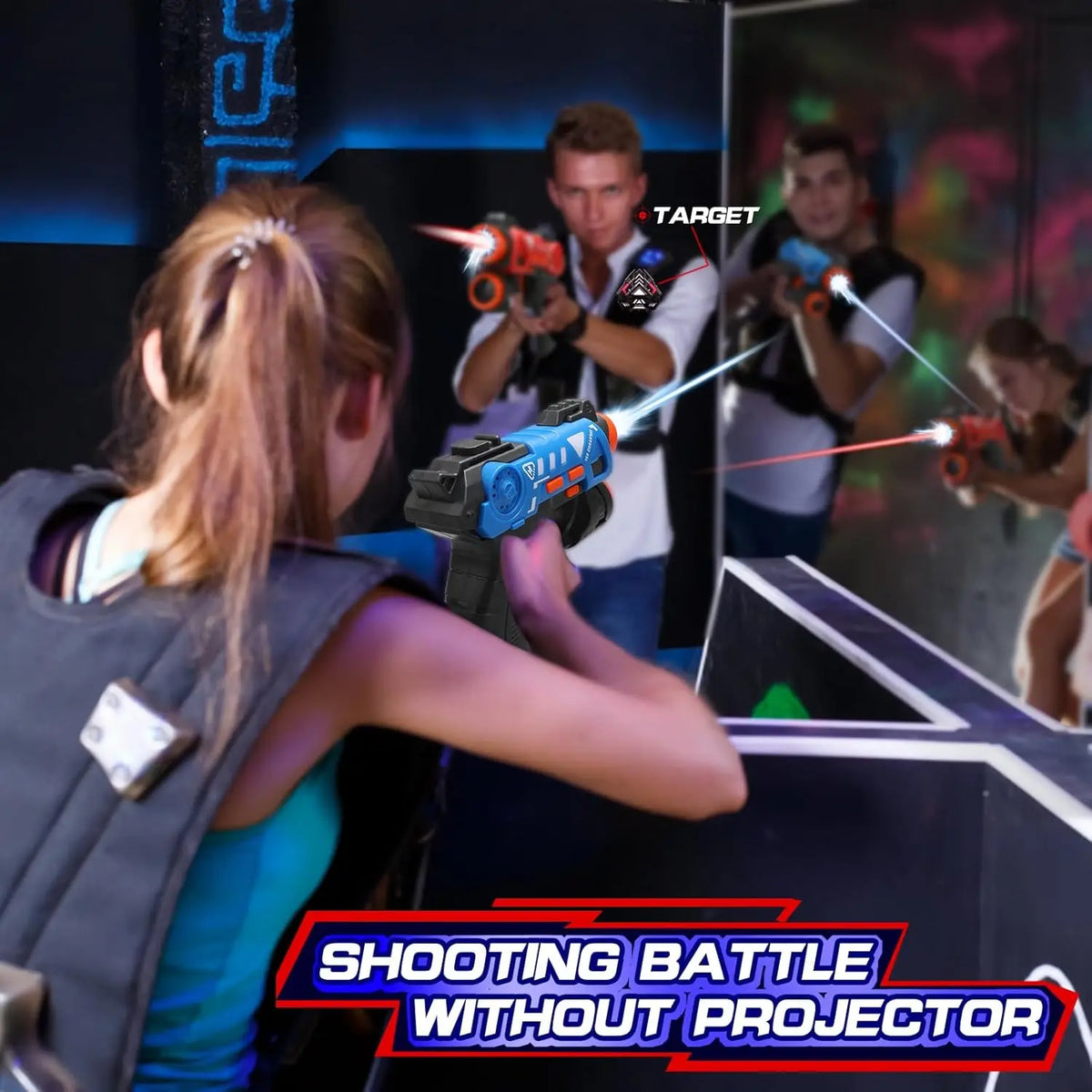 Laser Tag Projector Game with 2 Blasters