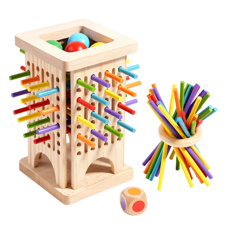 Wooden Tumble Tower & Balance Sticks Game — Pivoli Toys — product image 8