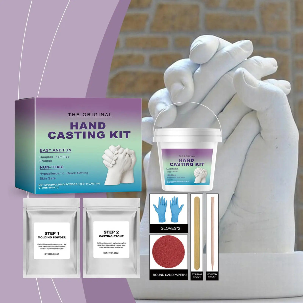 Hand Casting Kit — DIY Plaster Keepsake