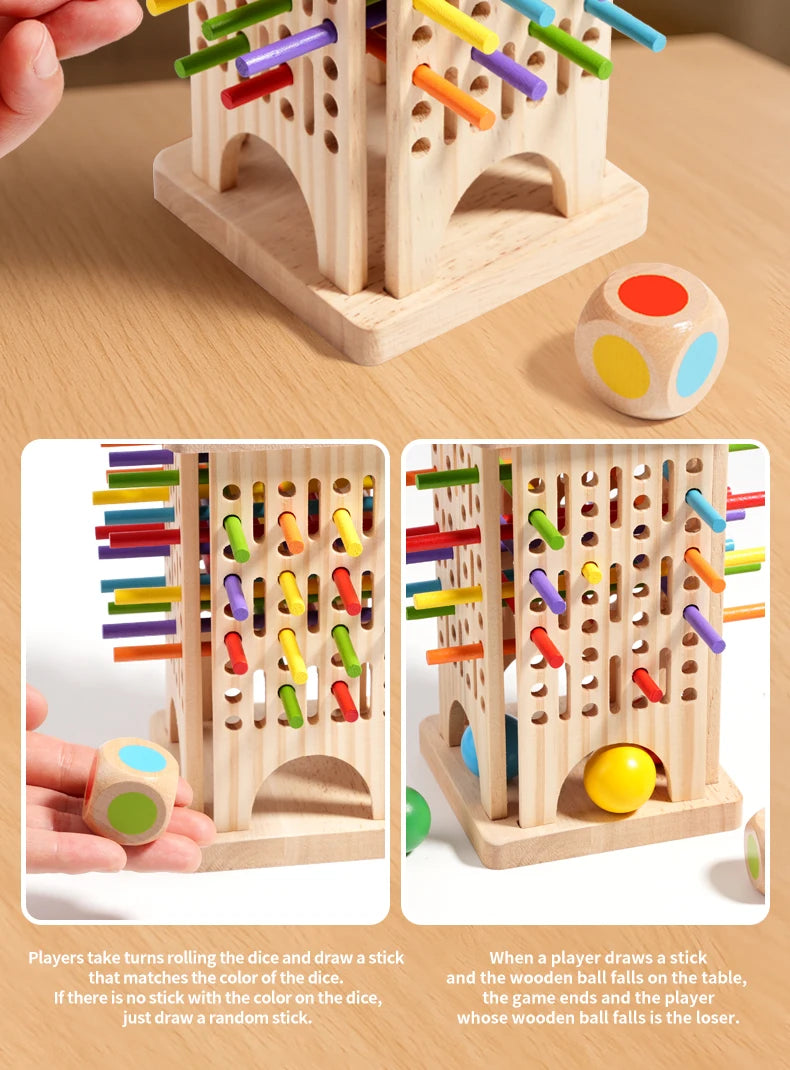 Wooden Tumble Tower & Balance Sticks Game — Pivoli Toys — product image 7