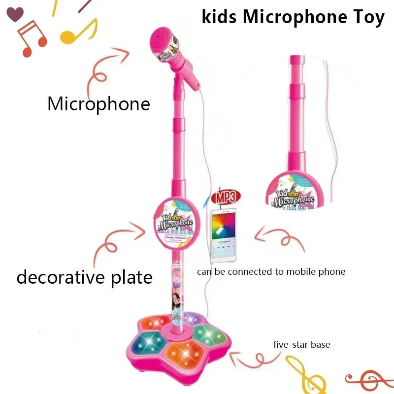 Kids' Karaoke Microphone with Adjustable Stand