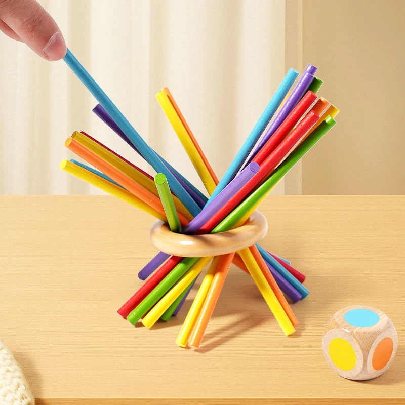 Wooden Tumble Tower & Balance Sticks Game — Pivoli Toys