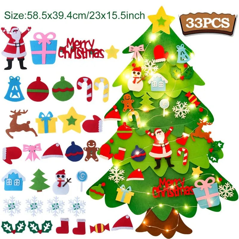 DIY Felt Christmas Tree Decoration Set