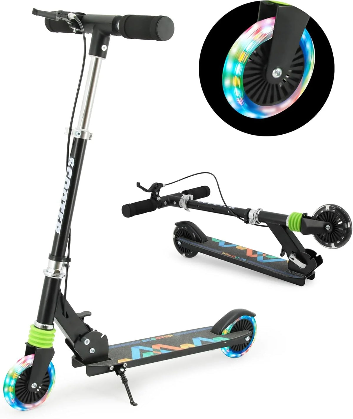 Kids' 2-Wheel Light-Up Folding Scooter
