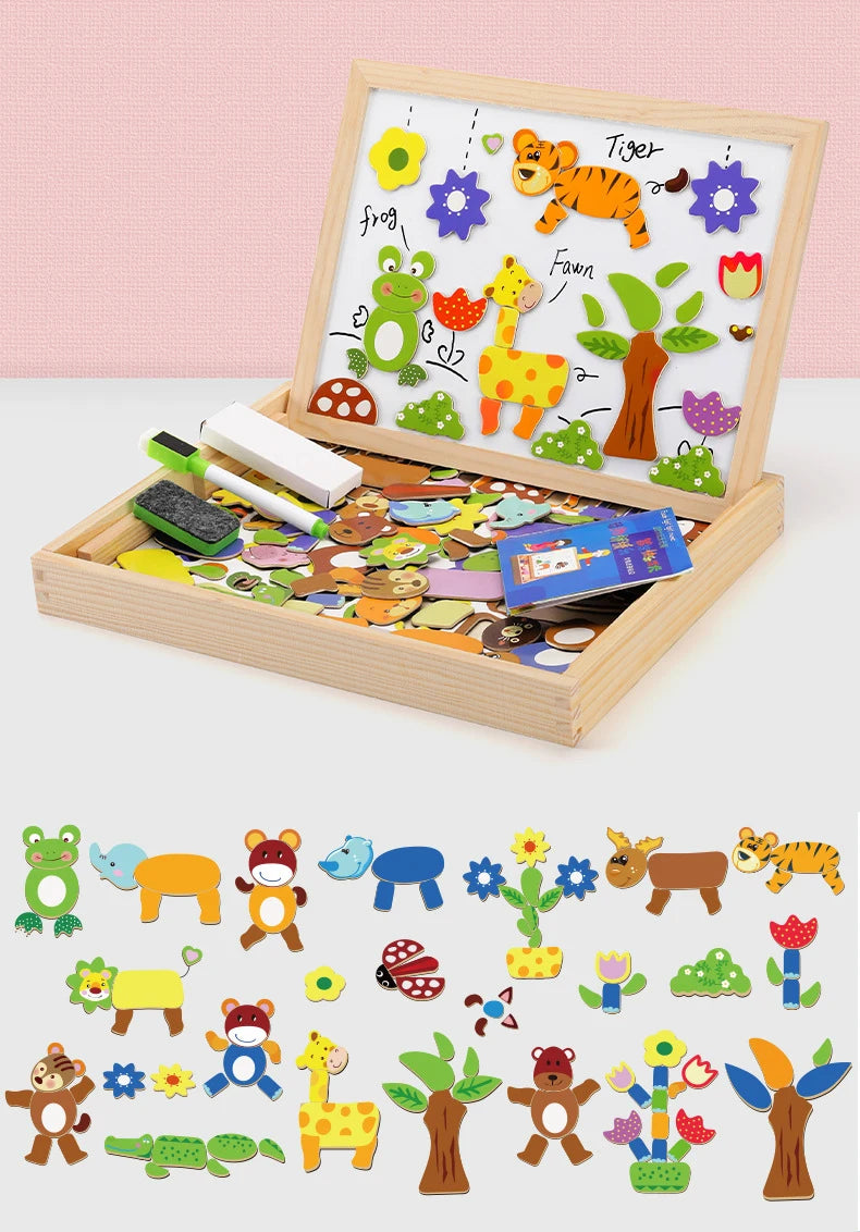 Wooden Magnetic Drawing & Puzzle Box — Pivoli Toys — product image 7