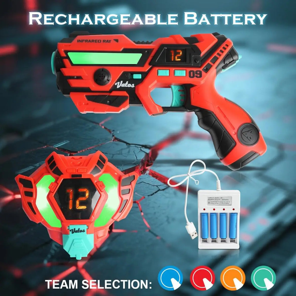 Rechargeable Laser Tag Set for 2 or 4 Players