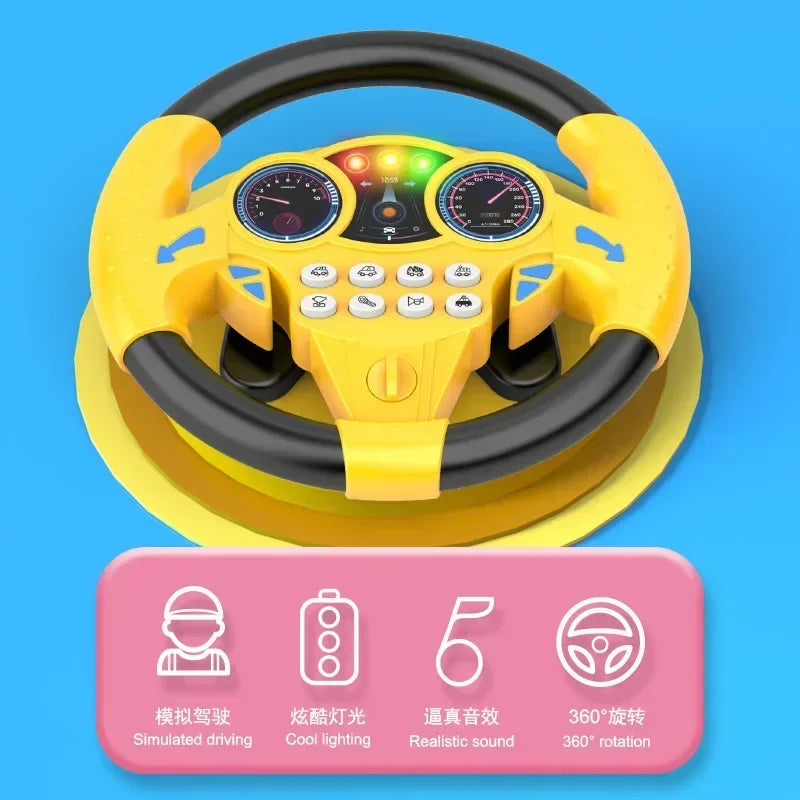 Musical Steering Wheel Toy with Lights