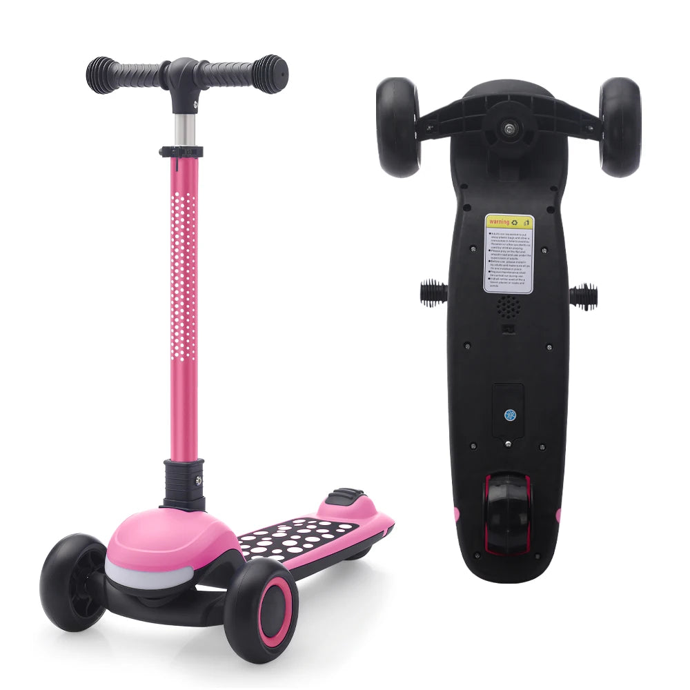 Kids' 3-Wheel Light-Up Folding Scooter