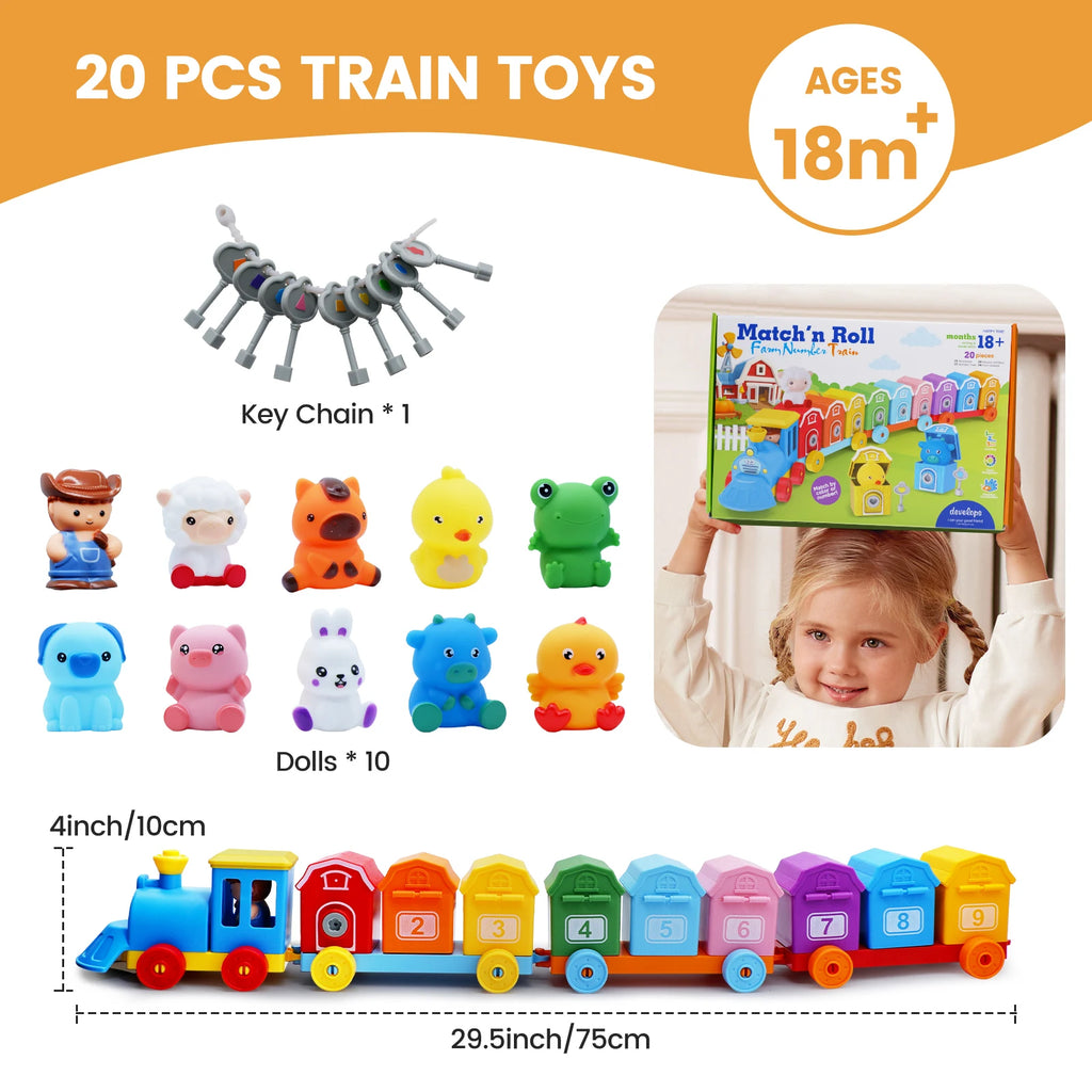 Farm Train Sorting & Locking Set — Pivoli Toys — product image 6