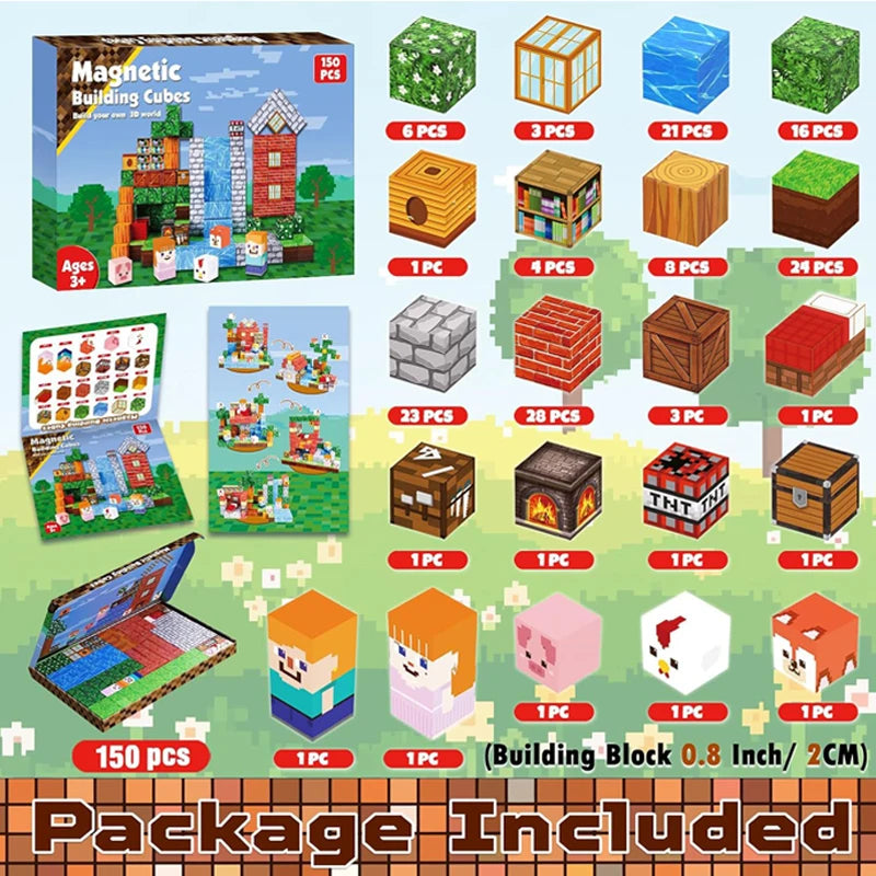 Magnetic Cube Building Set — Pivoli Toys — product image 2
