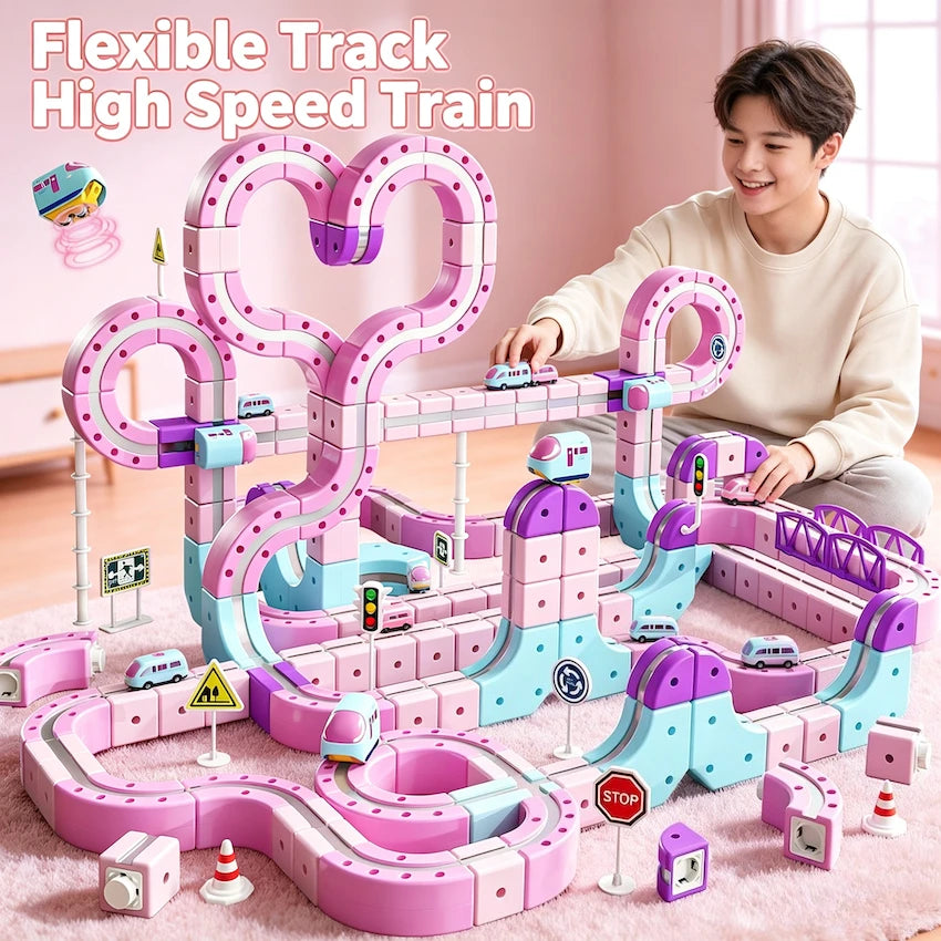 Pastel Magnetic Track Building Set — Pivoli Toys — product image 6