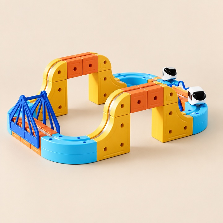 Magnetic Monorail Train Building Set - 100 pieces