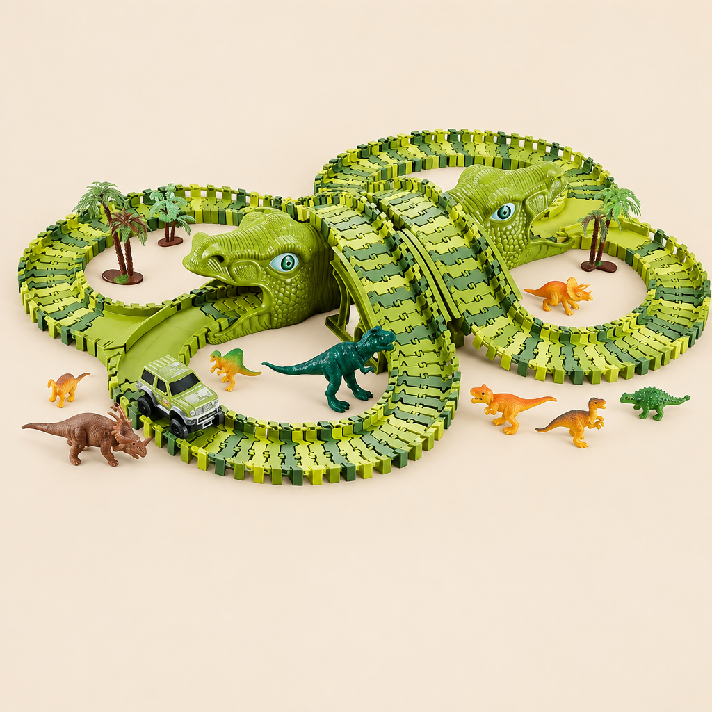 Dinosaur Flexible Race Track Set - 200 pieces
