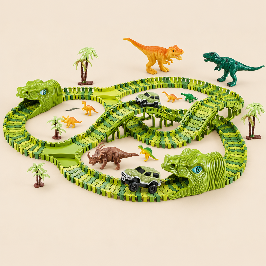 Dinosaur Flexible Race Track Set - 240 pieces
