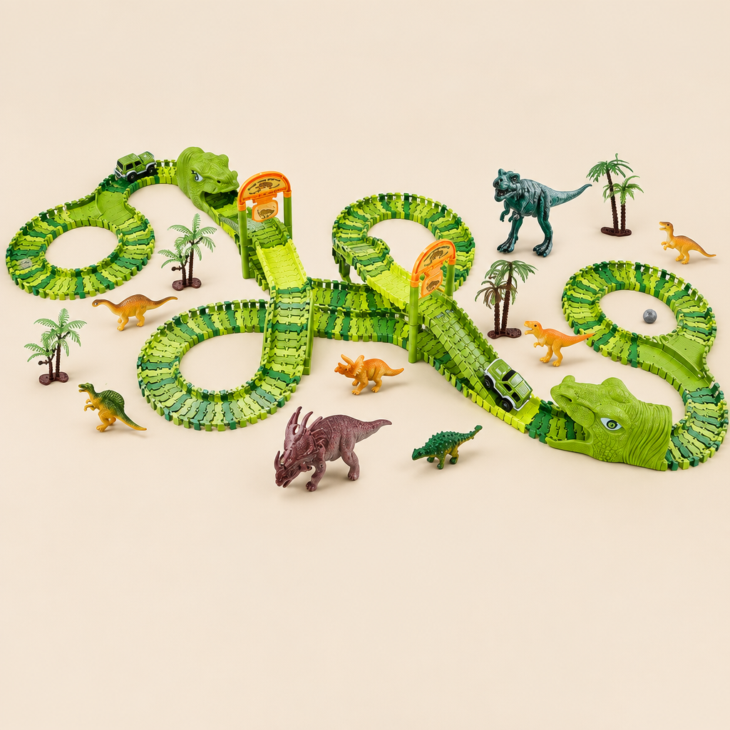 Dinosaur Flexible Race Track Set - 320 pieces