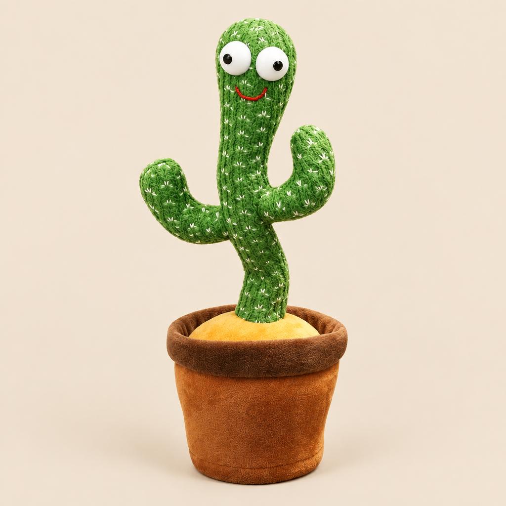 Talking Dancing Cactus Toy in its plush pot