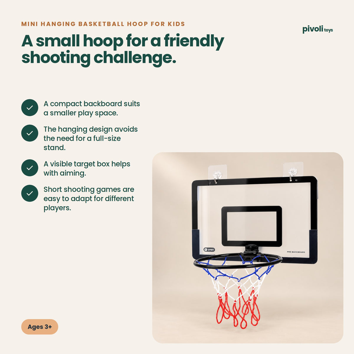 Mini Hanging Basketball Hoop for Kids: key features and age guidance