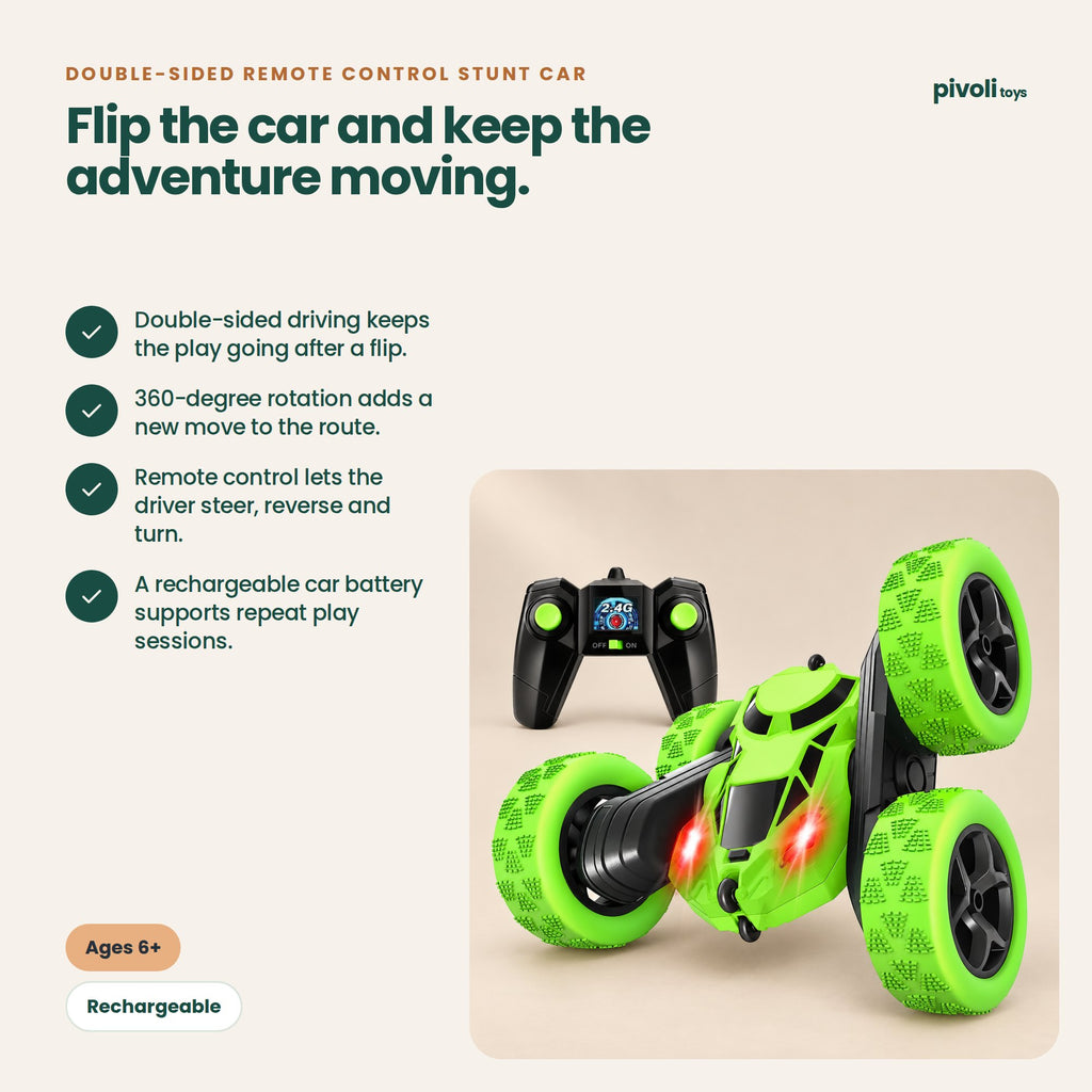 Double-Sided Remote Control Stunt Car: key features and age guidance