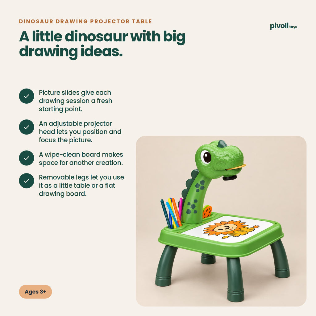Dinosaur Drawing Projector Table: key features and age guidance